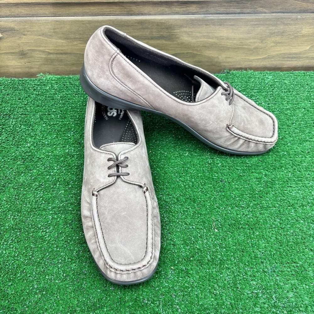 SAS Petra lace up truffle nubuck suede comfort moccasins women Size 10.5 M EUC - Picture 13 of 16